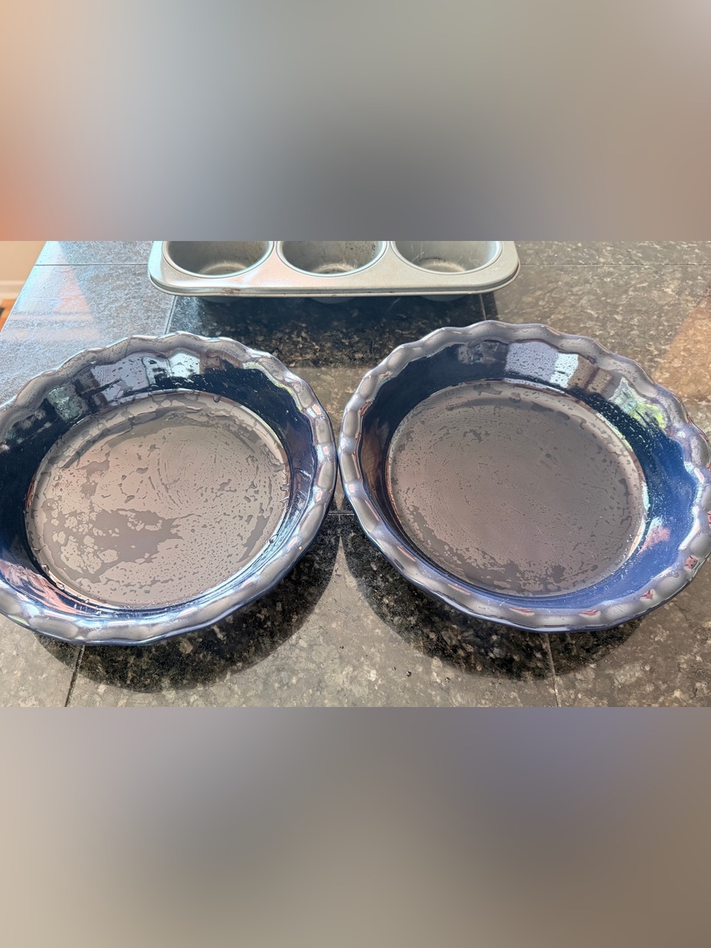 Bundle 2 emile henry fluted ceramic pie dish & 2 nordicware  cookie half sheets